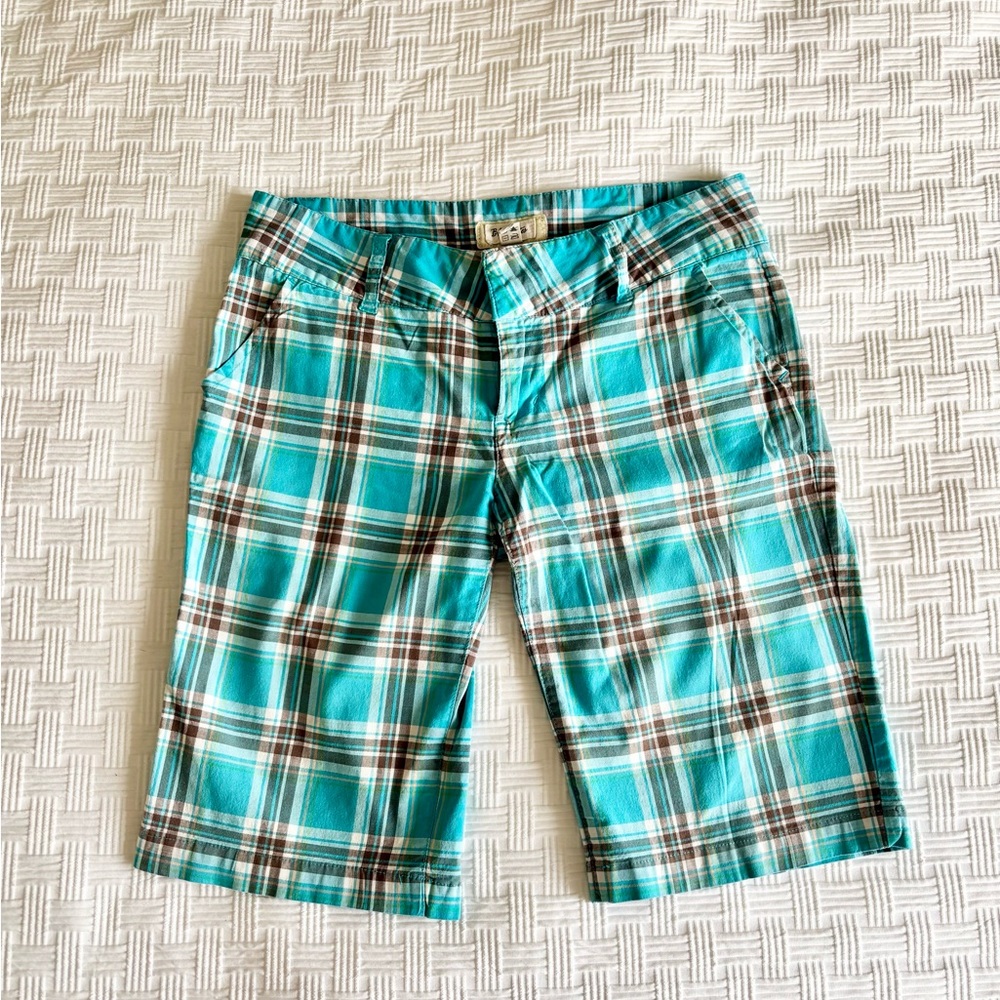 Vintage Plaid Bermuda Shorts
